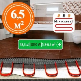 Под плитку или в стяжку «MinicableE»  58,3 м¹ - 1050 W - «от 5,8 м² до 6,5 м²»