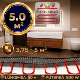 Под плитку или в стяжку «MinicableE» 50 м¹ - 900 W - «от 3,75 м² до 5 м²» Под плитку или в стяжку «MinicableE» 50 м¹ - 900 W - «от 3,75 м² до 5 м²»