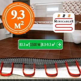 Под плитку или в стяжку «MinicableE»  83,3 м¹ - 1500 W - «от 8,3 м² до 9,3 м²»