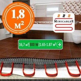 Под плитку или в стяжку «MinicableE» 16,7 м¹ - 300 W - «от 1,65 м² до 1,87 м²»