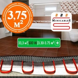 Под плитку или в стяжку «MinicableE»  33,3 м¹ - 600 W - «от 3,30 м² до 3,75 м²»