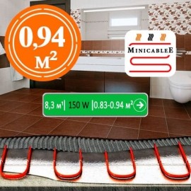 Под плитку или в стяжку «MinicableE» 8,3 м¹ - 150 W - «от 0,83 м² до 0,94 м²»