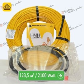 Нагревательный кабель Магнум 123,5 м/п - 2100 Ватт - «от 9,30 м² до 15,40 м²»