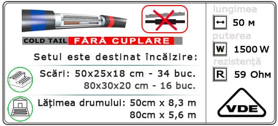  50м¹ǀ1500W C&F Black Cable - Încălzirea străzii