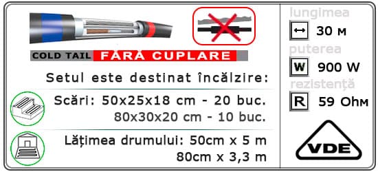  30м¹ǀ900W C&F Black Cable - Încălzirea străzii