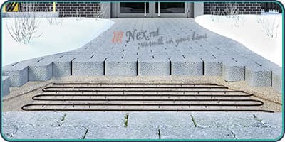 Фото - обогрев дорожки на улице