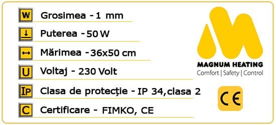 Oglindă încălzită (încălzită) tehnologie 36x50 cm. caracteristici