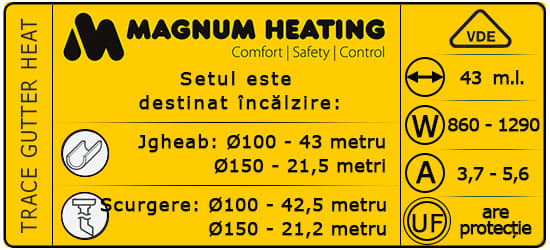 Cablu de încălzire autoreglabil MAGNUM TRACE GH-20-43