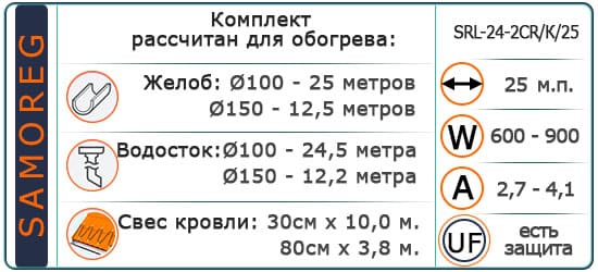 Кабель Саморег. с УФзащ. Экранированый SRL-24-2CR/К/25