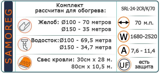 Кабель Саморег. с УФзащ. Экранированый SRL-24-2CR/К/70