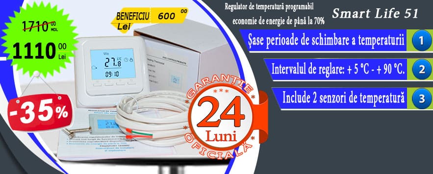 Termoregulator pentru podea calda electrica