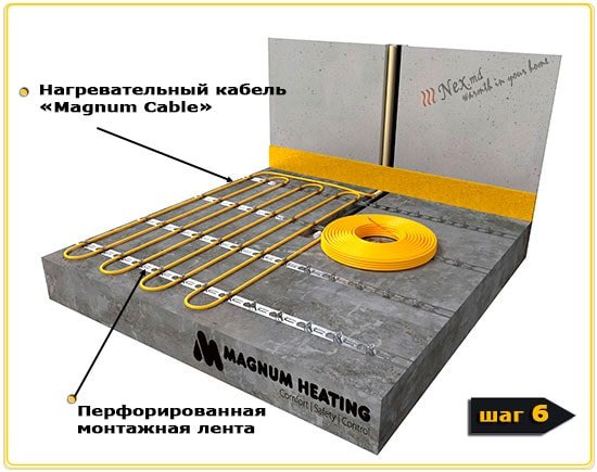 MAGNUM Cable Mounting on the mounting tape 7