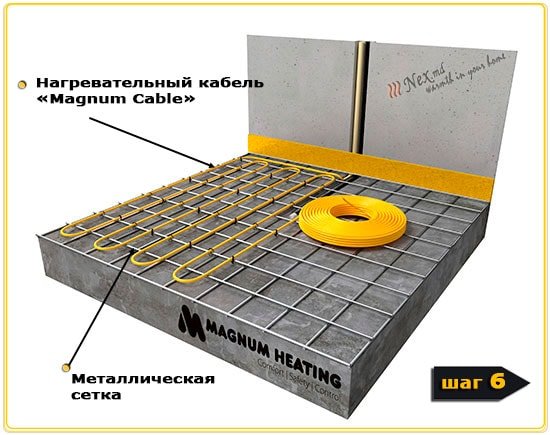 MAGNUM Cable Installation on a metal mesh 7