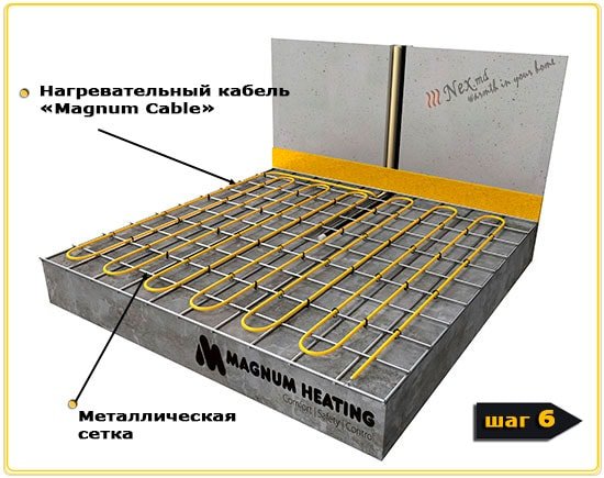 MAGNUM Cable Installation on a metal mesh 8